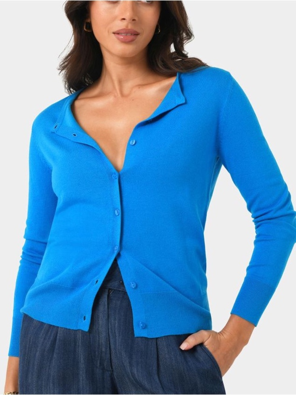 Forcast Joyce Knit Cardigan True Blue
